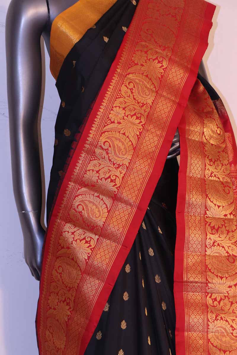 Grand & Ganga Jamuna Handloom Pure Gadwal Silk Saree AG207203